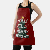 Holly Jolly Merry Bright Familie passt Weihnachten Schürze (InSitu)