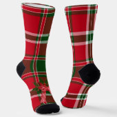 Holly Jolly Merry Christmas Kariert Socks Socken (Gewinkelt)