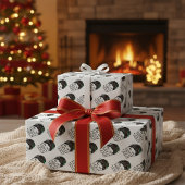 Holly Jolly Messy Bun Christmas Geschenkpapier