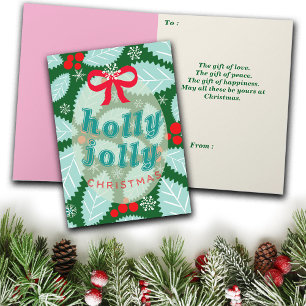 Holly Jolly Mistletoes Christmas Vibes Karte
