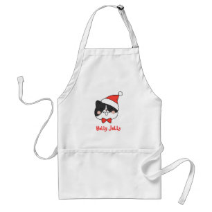 Holly Jolly Niedlich Christmas Santa Cat Schürze