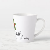 Holly Jolly Niedlich Funny Christmas Penguin Milchtasse (Rechts)