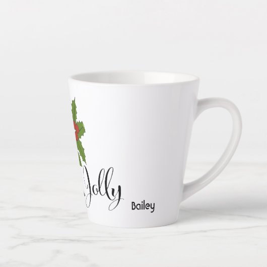 Holly Jolly Niedlich Funny Christmas Penguin Milchtasse (Rechts)