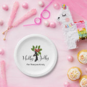 Holly Jolly Niedlich Funny Penguin Weihnachten Pappteller (Party)