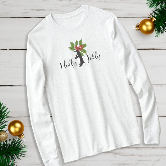 Holly Jolly Niedlich Funny Penguin Weihnachten T-Shirt