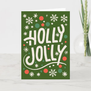 Holly Jolly - Niedliche Weihnachtskarte - Leer 5" Feiertagskarte