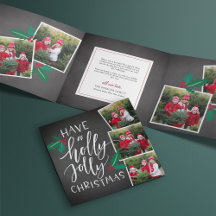 Holly Jolly | Niedliches rustikales Multi-Foto