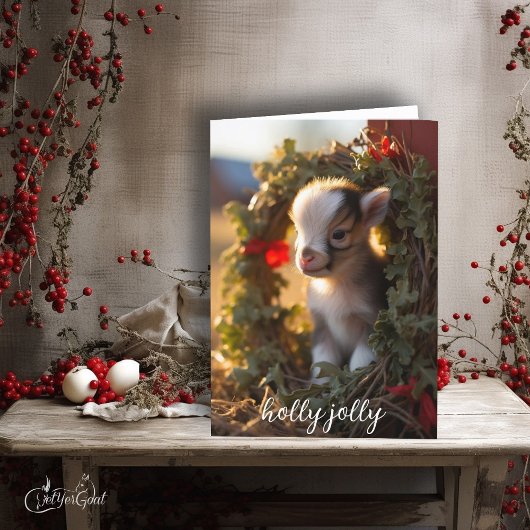Holly Jolly Nigerian Dwarf Baby Goat Karte