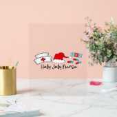 Holly Jolly Nurse, Halloween Classic T - Shirt Acrylschild (Hochzeit)