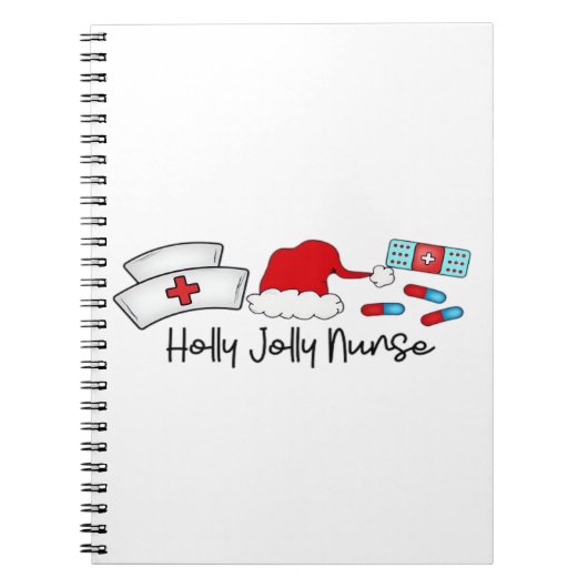 Holly Jolly Nurse, Halloween Classic T - Shirt Notizblock (Vorderseite)