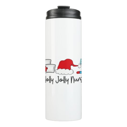 Holly Jolly Nurse, Halloween Classic T - Shirt Thermosbecher (Vorderseite)