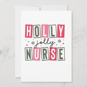Holly Jolly Nurse Weihnachtsfeier Weihnachtsfeiert Ankündigung