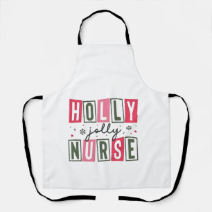 Holly Jolly Nurse Weihnachtsfeier Weihnachtsfeiert Schürze