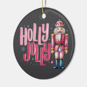 Holly Jolly Nutcracker Christmas Coquette Preppy Keramik Ornament (Links)