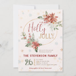 Holly Jolly Offizielles Familienmittagessen Einladung