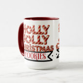 Holly Jolly Oma Weihnachtskekse Tasse (Vorderseite Links)