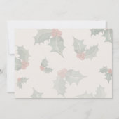 Holly Jolly ONE Christmas Vintage Balloon Thanks  Einladung (Rückseite)