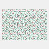 Holly Jolly Ornaments Geschenkpapier Set (Vorderseite 3)