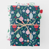 Holly Jolly Ornaments Geschenkpapier Set (Beispiel)