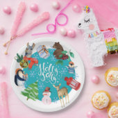 Holly Jolly Paper Plate Pappteller (Party)