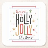 Holly Jolly Paper Untersetzer (Vorderseite)
