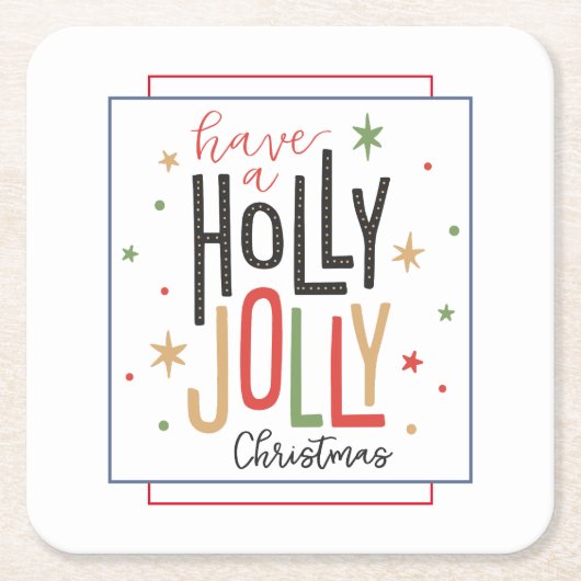Holly Jolly Paper Untersetzer (Vorderseite)