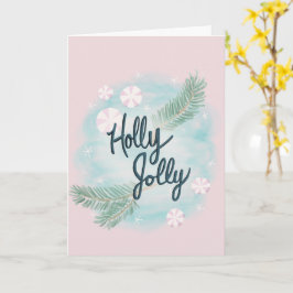 Holly Jolly - Pastel - Weihnachten - Gruß - Karte