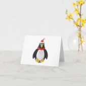 Holly Jolly Penguin Karte (Gelbe Blume)