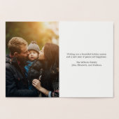 "Holly Jolly" Personalisiertes Weihnachtsfest-Foto Folienkarte (Innenseite)