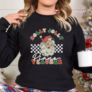 Holly Jolly Piano Lehrer Weihnachts Retro T - Shir T-Shirt