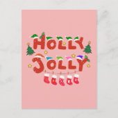 Holly Jolly Postkarte (Vorderseite)