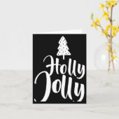 Holly Jolly Red And White Merry Christmas Karte (Gelbe Blume)