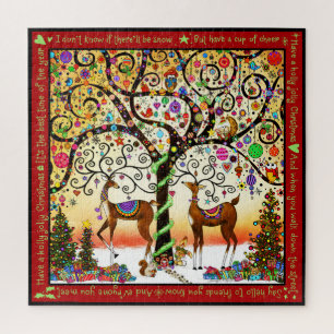 Holly Jolly Reindeer-Puzzle Puzzle