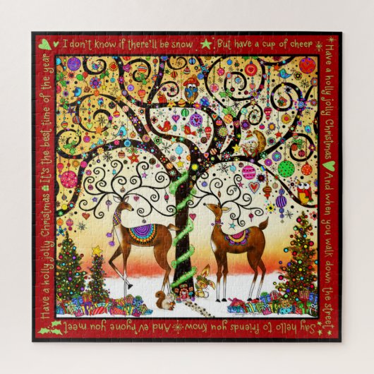 Holly Jolly Reindeer-Puzzle Puzzle (Vertikal)