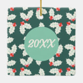 Holly Jolly Retro Foto Ornament (Rückseite)