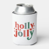 Holly Jolly - Retro Holiday Typografie Dosenkühler (Kanne Vorderseite)
