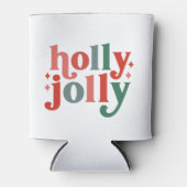 Holly Jolly - Retro Holiday Typografie Dosenkühler (Vorderseite)
