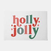 Holly Jolly - Retro Holiday Typografie Fußmatte (Vorderseite)