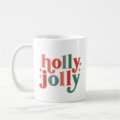Holly Jolly - Retro Holiday Typografie Kaffeetasse (Links)