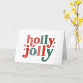 Holly Jolly - Retro Holiday Typografie Karte (Gelbe Blume)