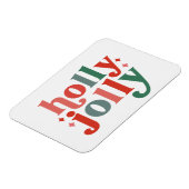 Holly Jolly - Retro Holiday Typografie Magnet (Linke Seite)
