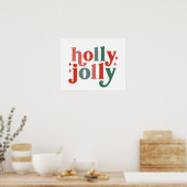 Holly Jolly - Retro Holiday Typografie Poster (Küche)