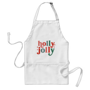 Holly Jolly - Retro Holiday Typografie Schürze