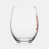 Holly Jolly - Retro Holiday Typografie Weinglas Ohne Stiel (Rechts)