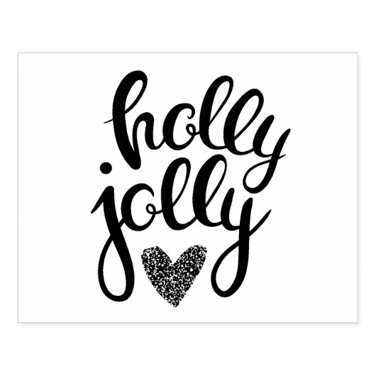 Holly Jolly Rubber Briefmarke Gummistempel (Prägung)