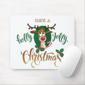Holly Jolly Rudolph Mousepad (Mit Mouse)