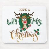 Holly Jolly Rudolph Mousepad (Vorne)