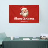 Holly Jolly Santa Claus Retro Banner (Messeveranstaltung)
