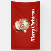 Holly Jolly Santa Claus Retro Banner (Vertikal)
