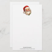 Holly Jolly Santa Claus Retro Briefpapier (Vorne/Hinten)